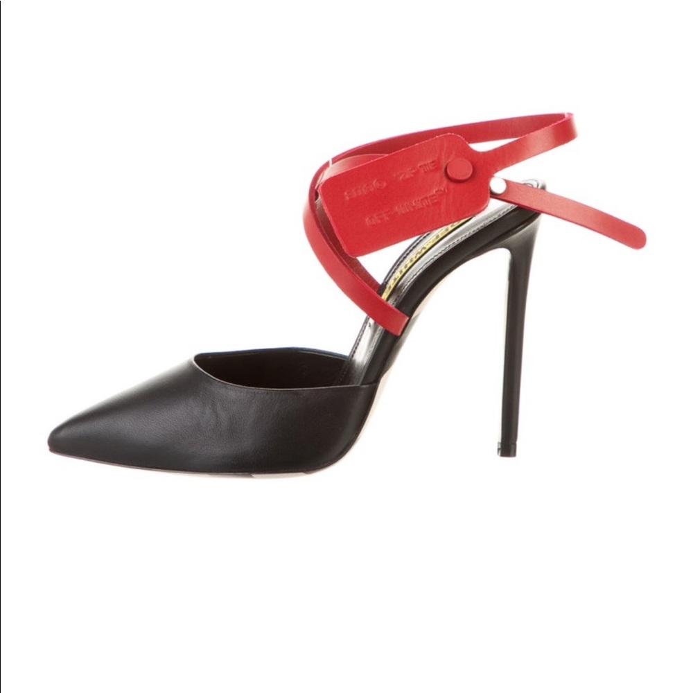 Off White Virgil Abloh zip tie heels